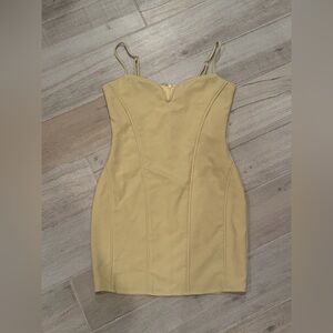 Princess Polly Pale Yellow Bodycon Mini Dress
